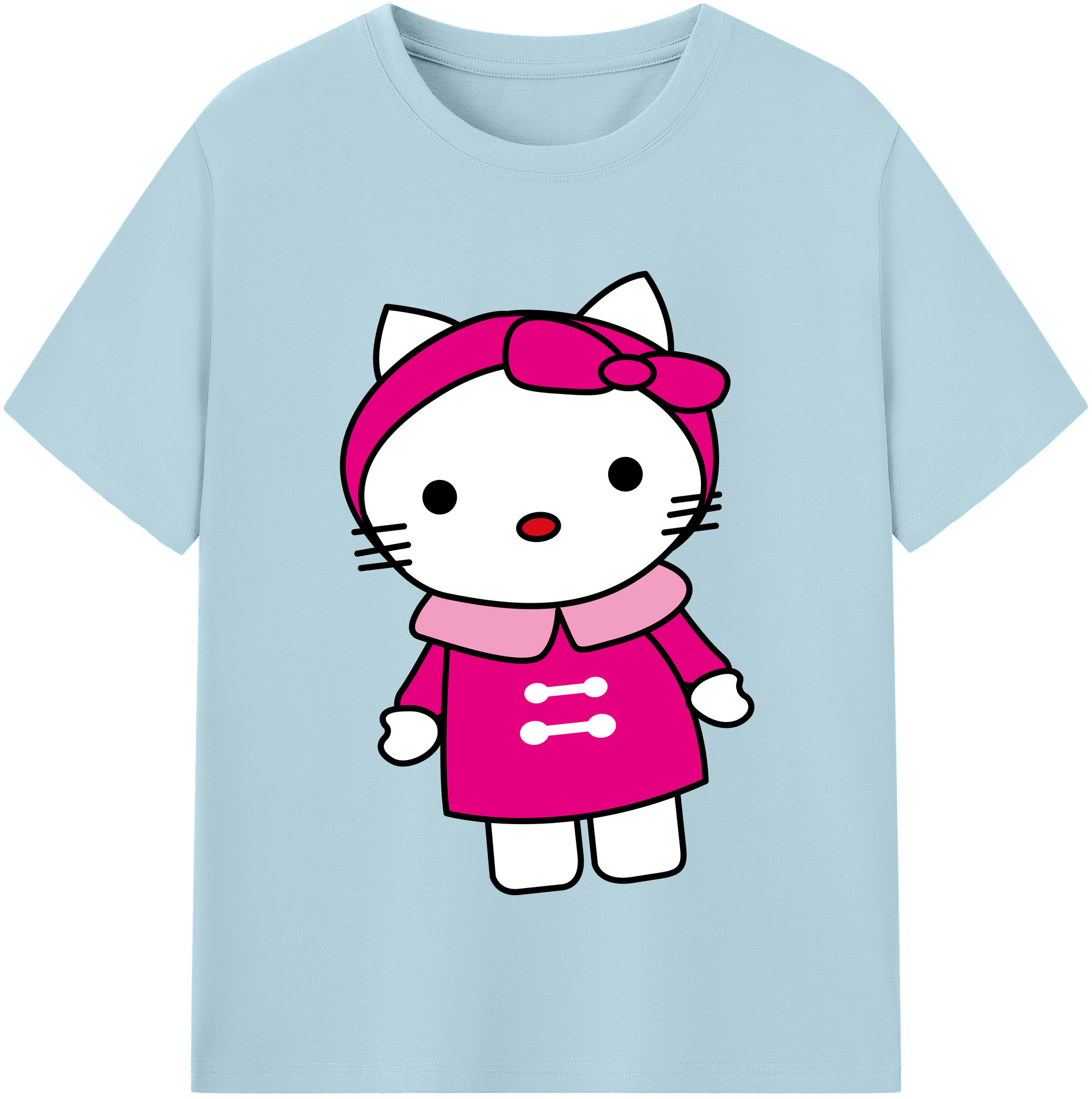 （画像用） Hello Kitty ハローキティ 綿100％半袖Tシャツ（フロントプリント）